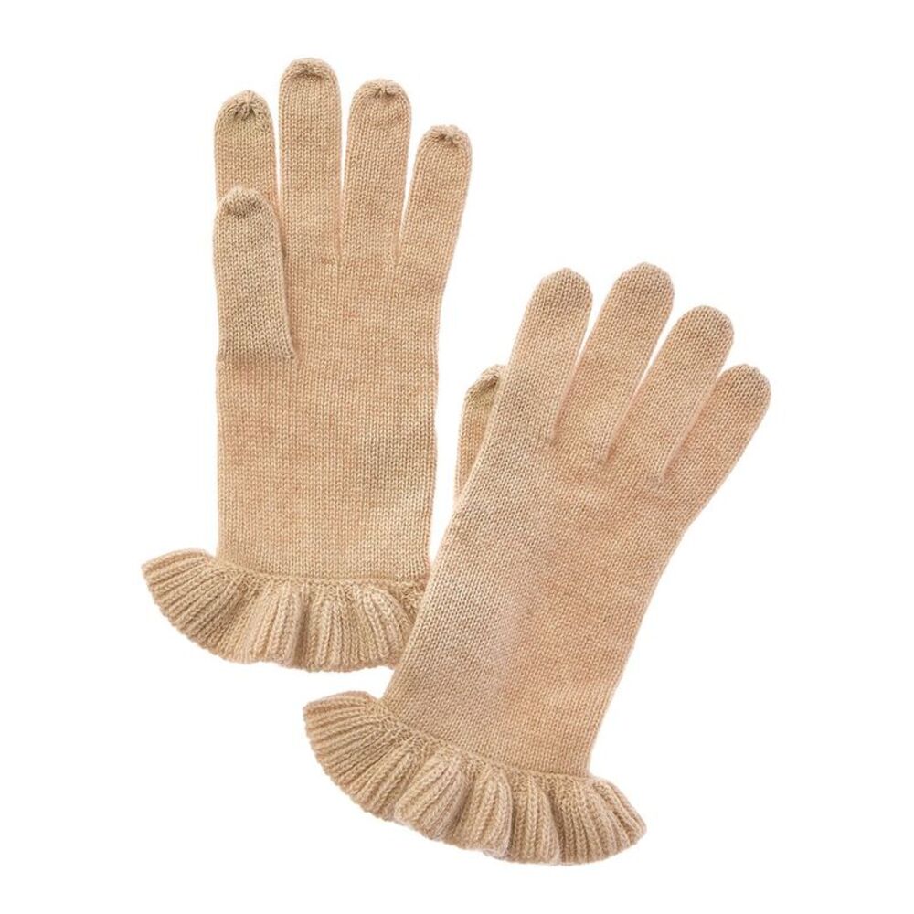 Sofiacashmere Touchscreen Cashmere Gloves, Brown